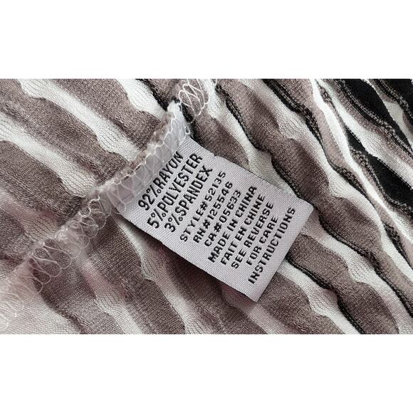 Habitat Clothes to Live In Tunic Top White Colorful Stripe Shirt Misses Size XXL - Picture 6 of 7